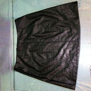 Black Snake skin mini skirt